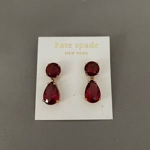 Teardrop dark pink earrings